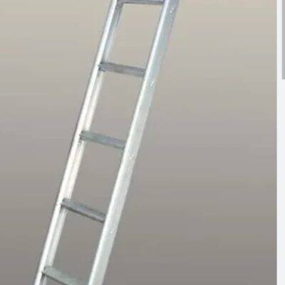 Aluminium wall ladder manufacturer in Hyderabad, heavy duty single section reclining ladder for vertical wall access.